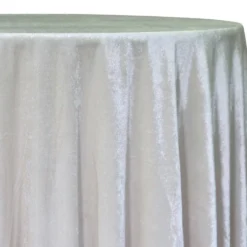 Lush Velvet Table Linen in Ivory