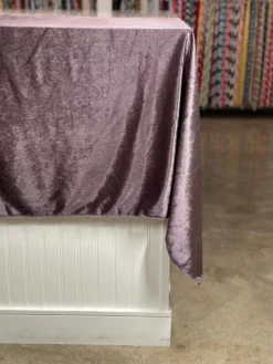 Lush Velvet Table Linen in Mauve
