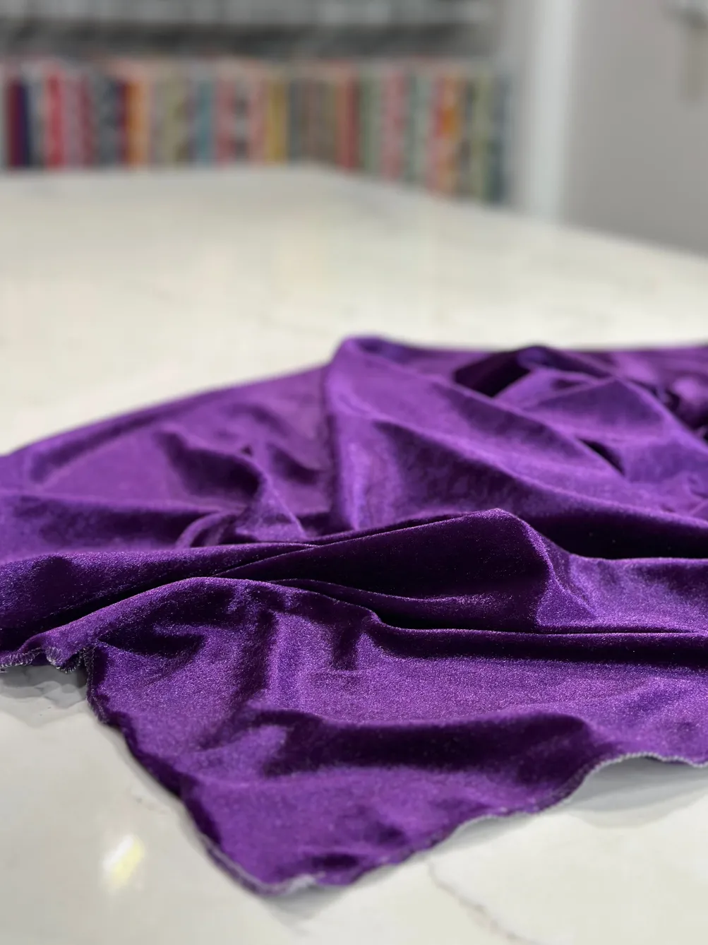 Lush Velvet Table Linen in Purple