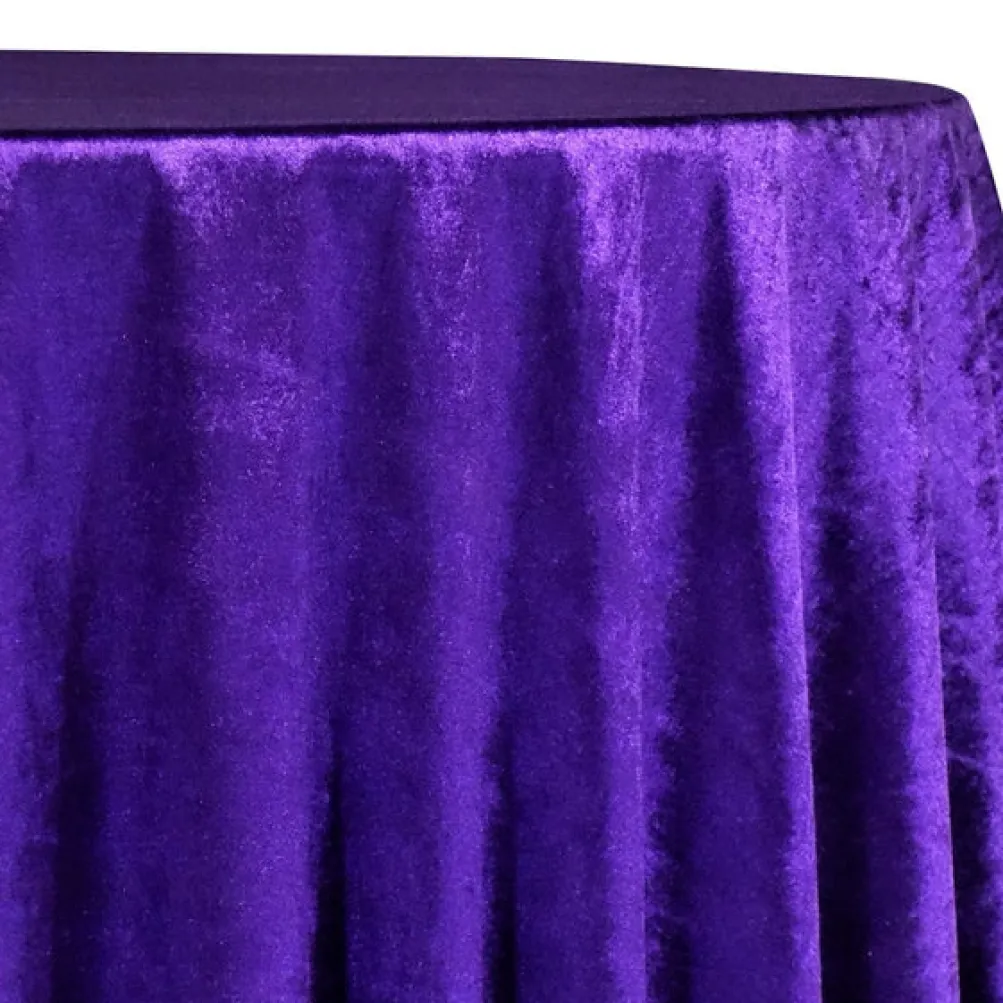 Lush Velvet Table Linen in Purple
