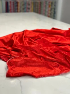 Lush Velvet Table Linen in Red