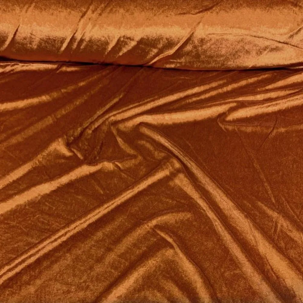 Lush Velvet Table Linen in Rust