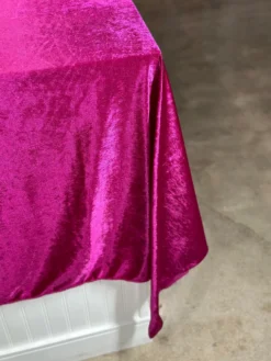 Lush Velvet Table Linen in Sangria