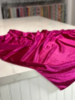 Lush Velvet Table Linen in Sangria