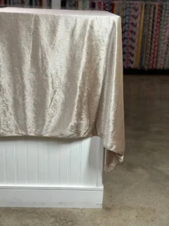 Lush Velvet Table Linen in Taupe