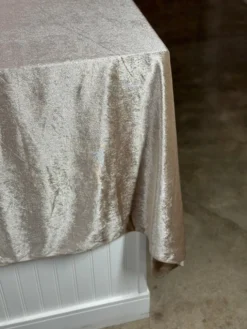 Lush Velvet Table Linen in Taupe