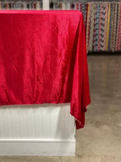 Lush Velvet Table Linen in Wine