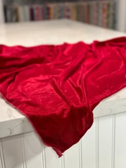 Lush Velvet Table Linen in Wine