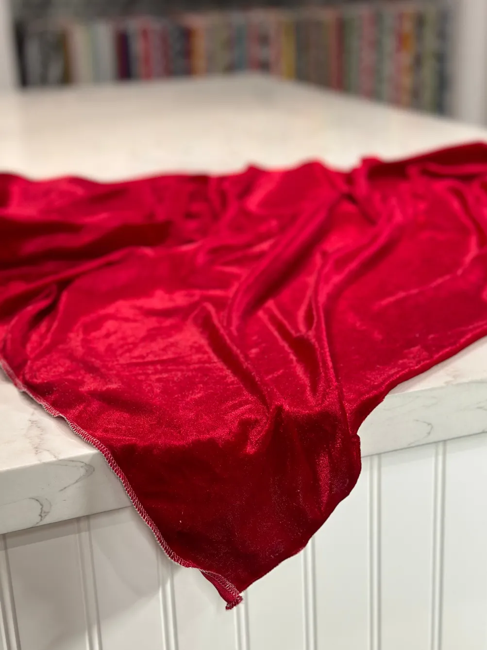 Lush Velvet Table Linen in Wine