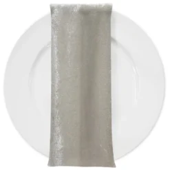 Lush Velvet Table Napkin in Bone