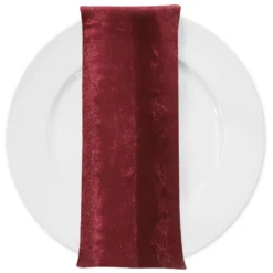 Lush Velvet Table Napkin in Burgundy