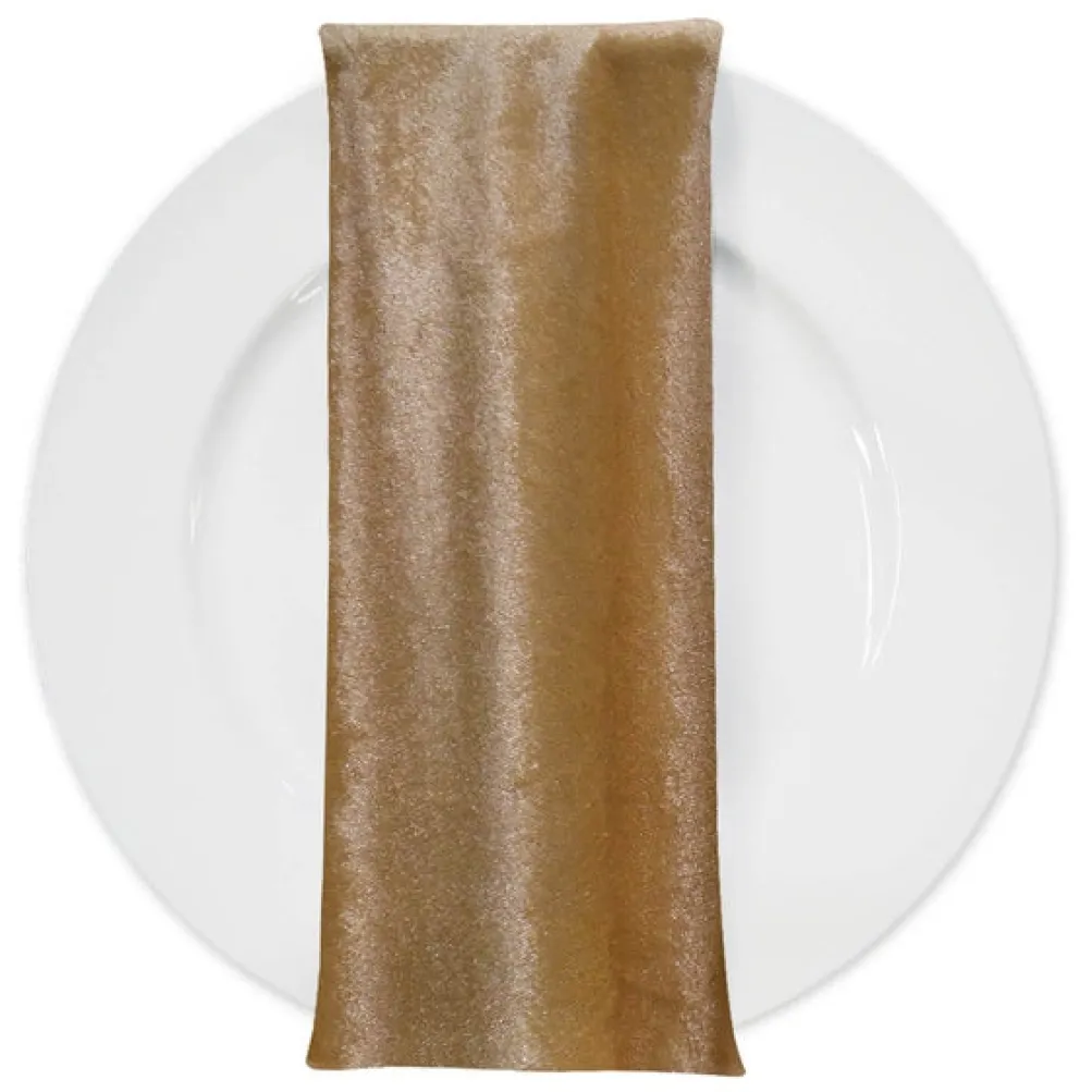Lush Velvet Table Napkin in Gold