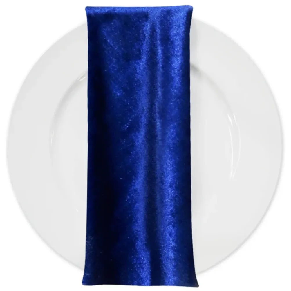 Lush Velvet Table Napkin in Navy