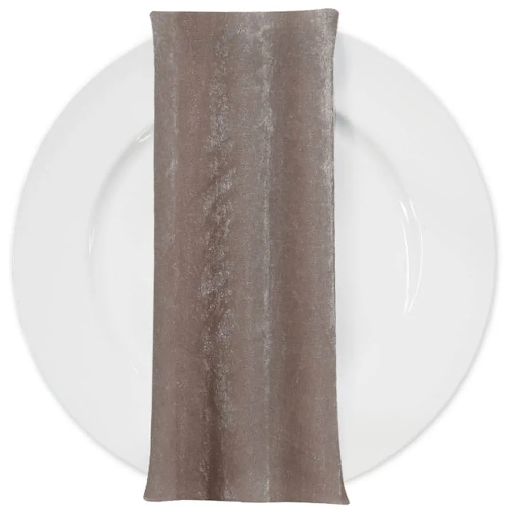 Lush Velvet Table Napkin in Taupe