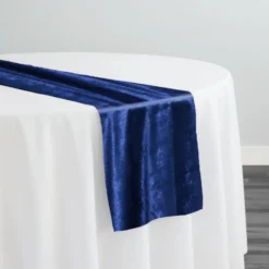 Lush Velvet Table Runner in Dark Navy