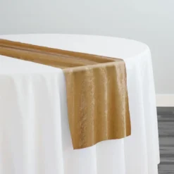 Lush Velvet Table Runner in Gold