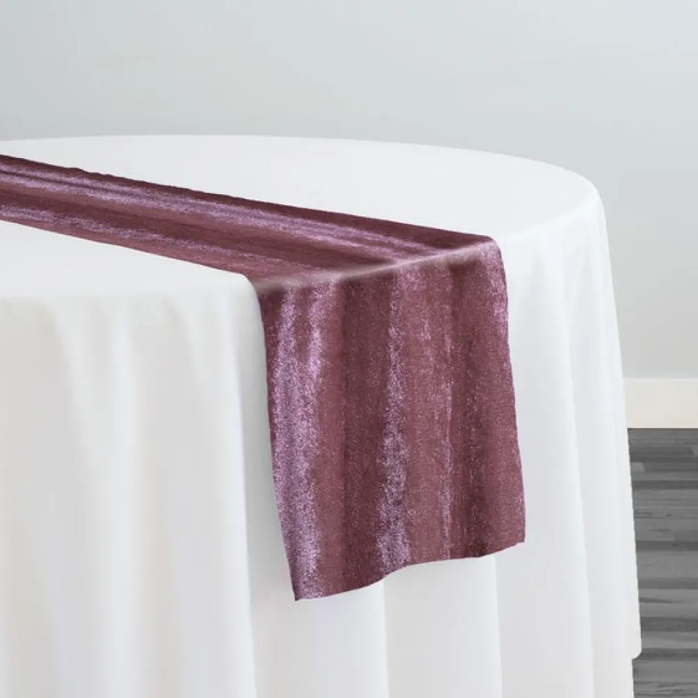 Lush Velvet Table Runner in Mauve