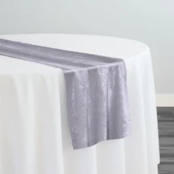 Lush Velvet Table Runner in Silver