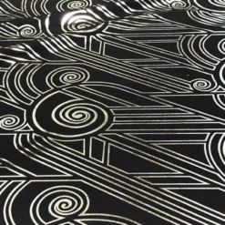 Luxor (Metallic Print) Table Runner in Black and Silver