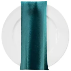 Luxury Plush Velvet Napkin in Teal