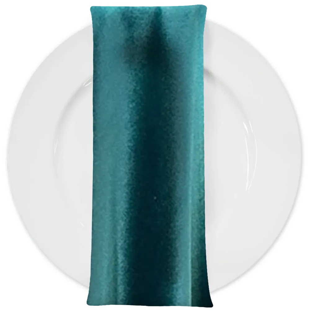 Luxury Plush Velvet Napkin in Teal
