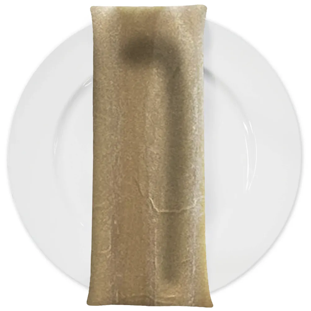 Luxury Plush Velvet Napkin in Champagne