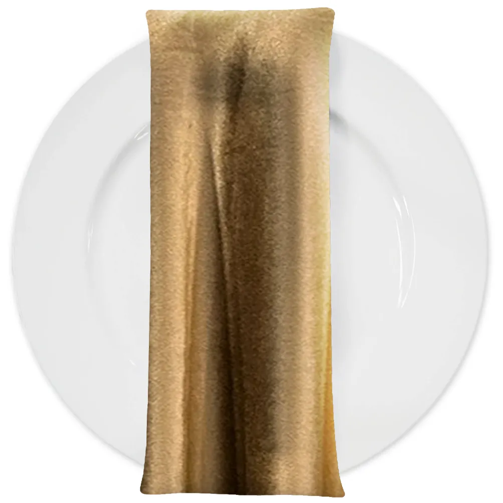Luxury Plush Velvet Napkin in Bronze
