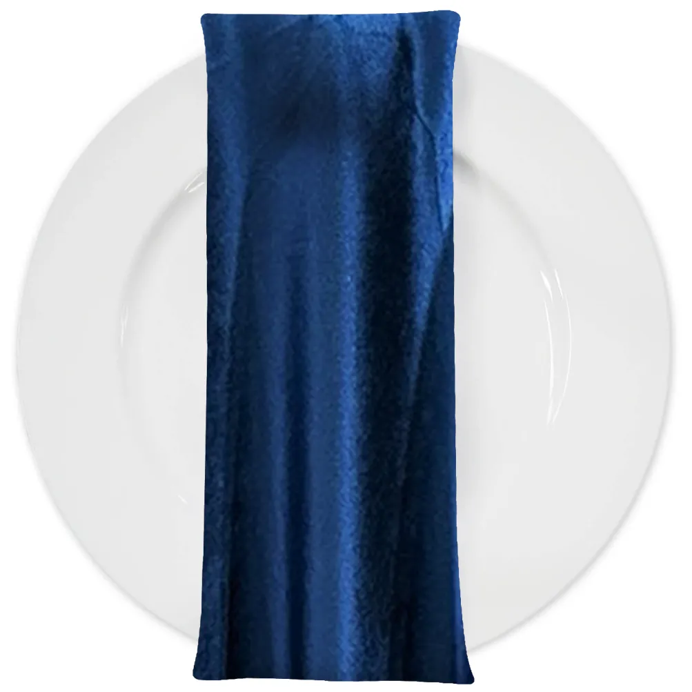 Luxury Plush Velvet Napkin in Navy