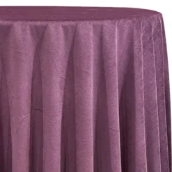 Luxury Plush Velvet Table Linen in Mauve