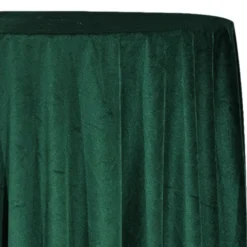 Luxury Plush Velvet Table Linen in Hunter Green