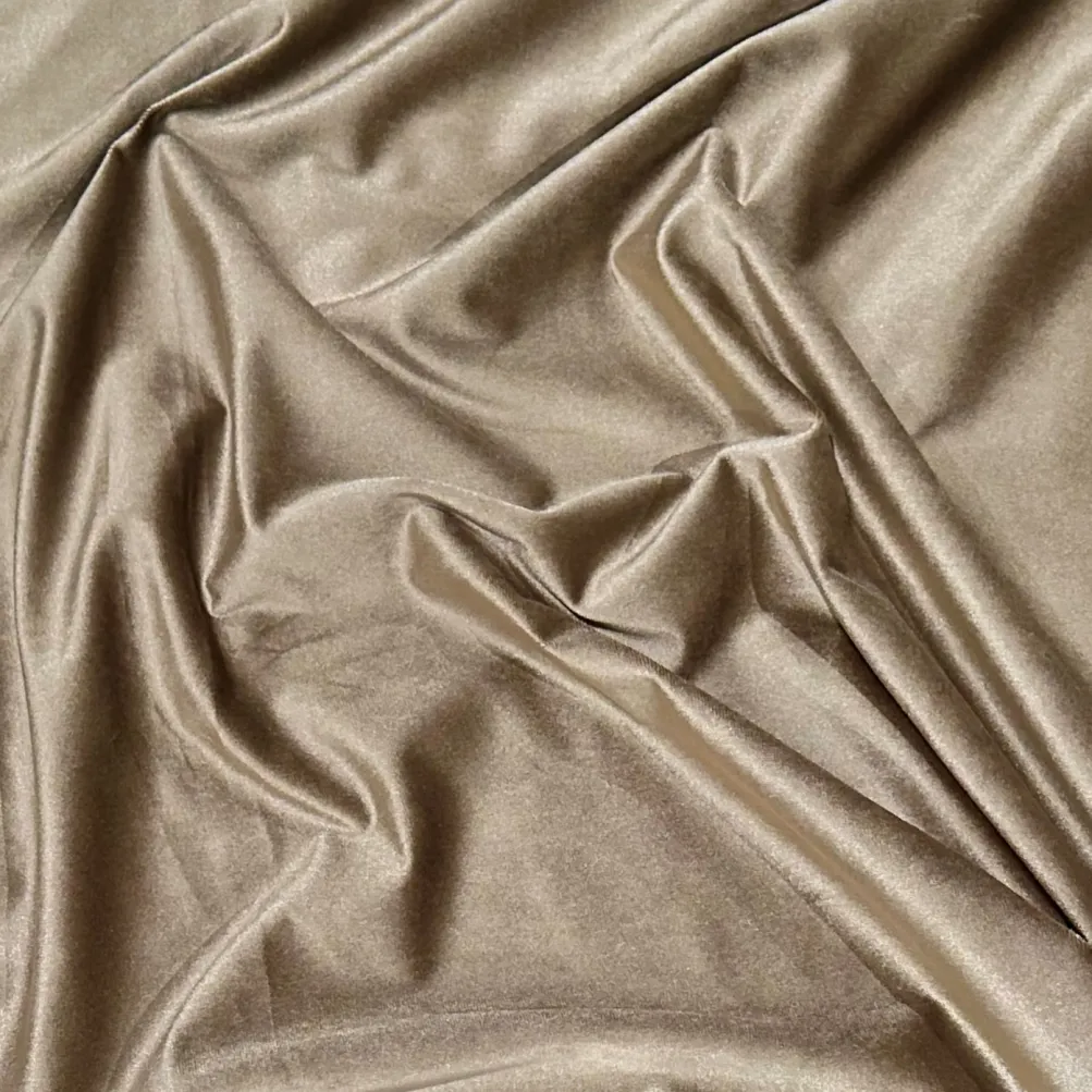Luxury Plush Velvet Table Linen in Taupe