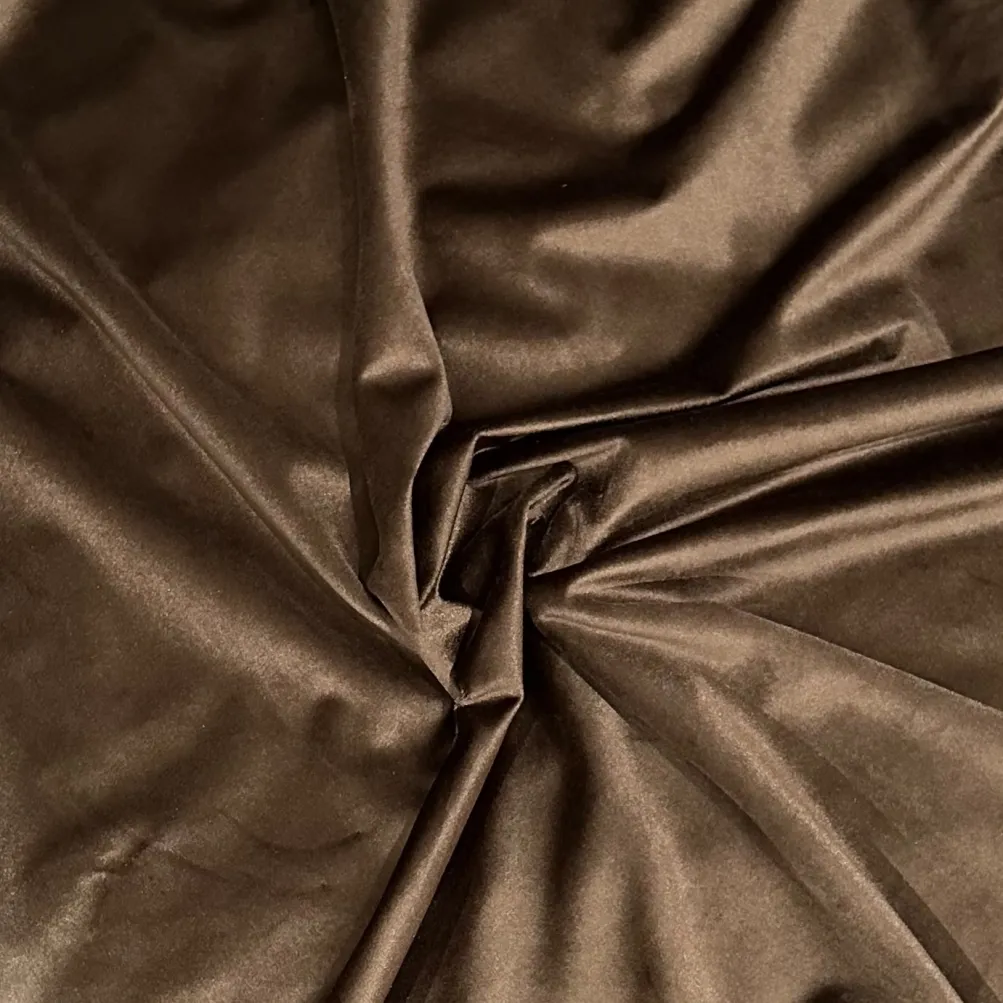 Luxury Plush Velvet Table Linen in Brown