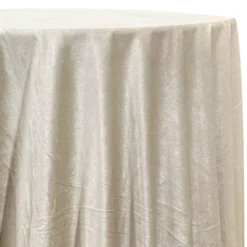 Luxury Plush Velvet Table Linen in Ivory