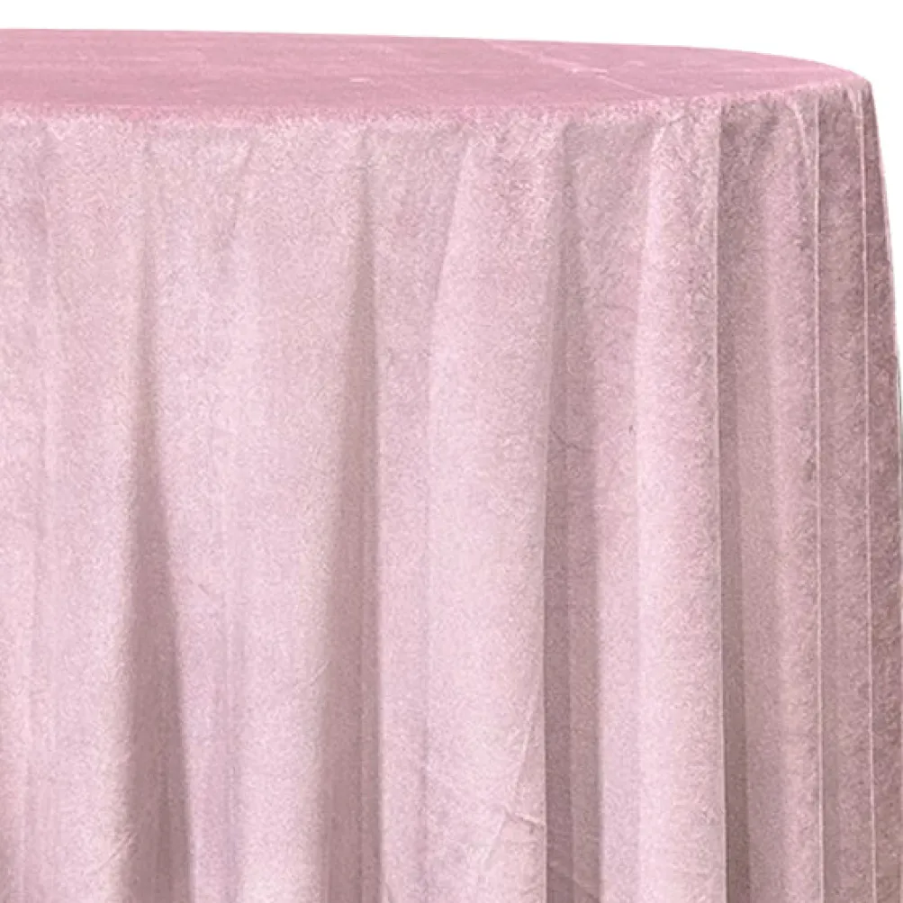 Luxury Plush Velvet Table Linen in Rose