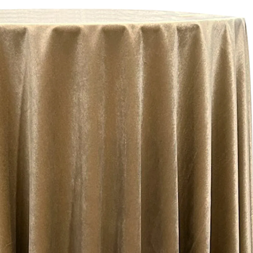 Luxury Plush Velvet Table Linen in Soft Gold