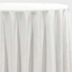 Luxury Plush Velvet Table Linen in White