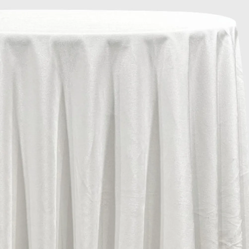 Luxury Plush Velvet Table Linen in White