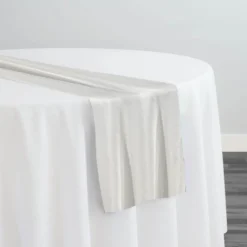 Luxury Plush Velvet Table Runner in White