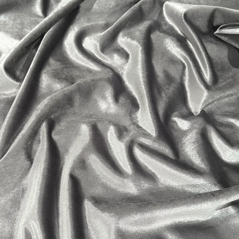 Luxury Plush Velvet Table Runner in Grey