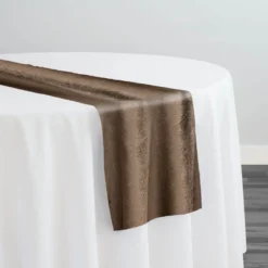 Luxury Plush Velvet Table Runner in Brown
