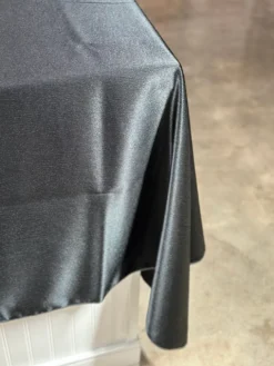 Luxury Satin Table Linen in Black