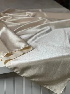 Luxury Satin Table Linen in Champagne