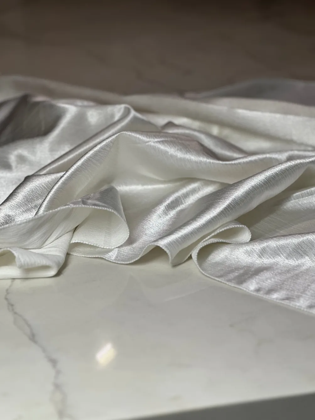 Luxury Satin Table Linen in Ivory