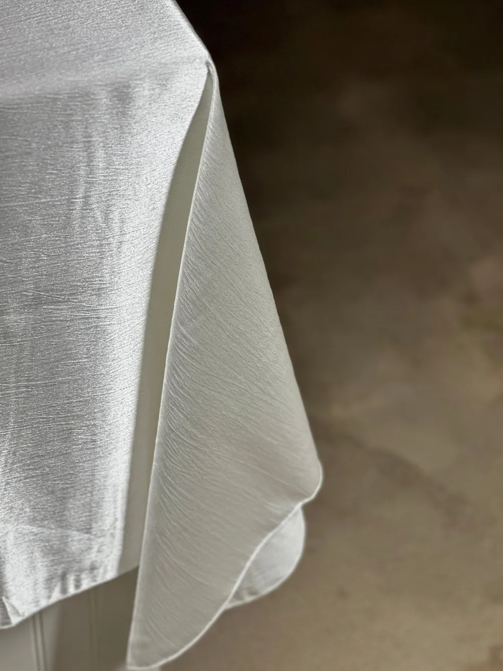 Luxury Satin Table Linen in Ivory