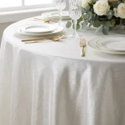 Luxury Satin Table Linen in Ivory