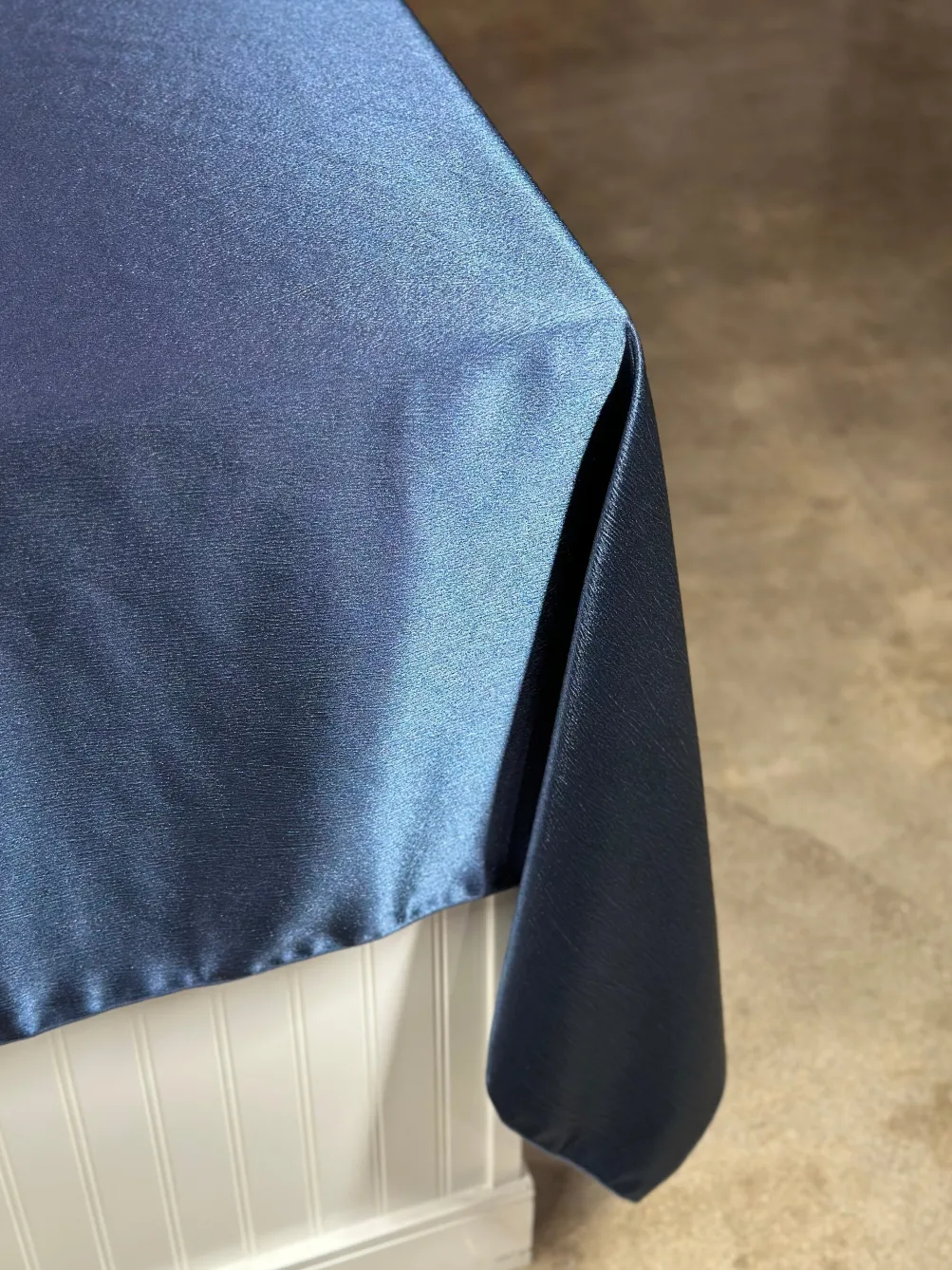 Luxury Satin Table Linen in Navy