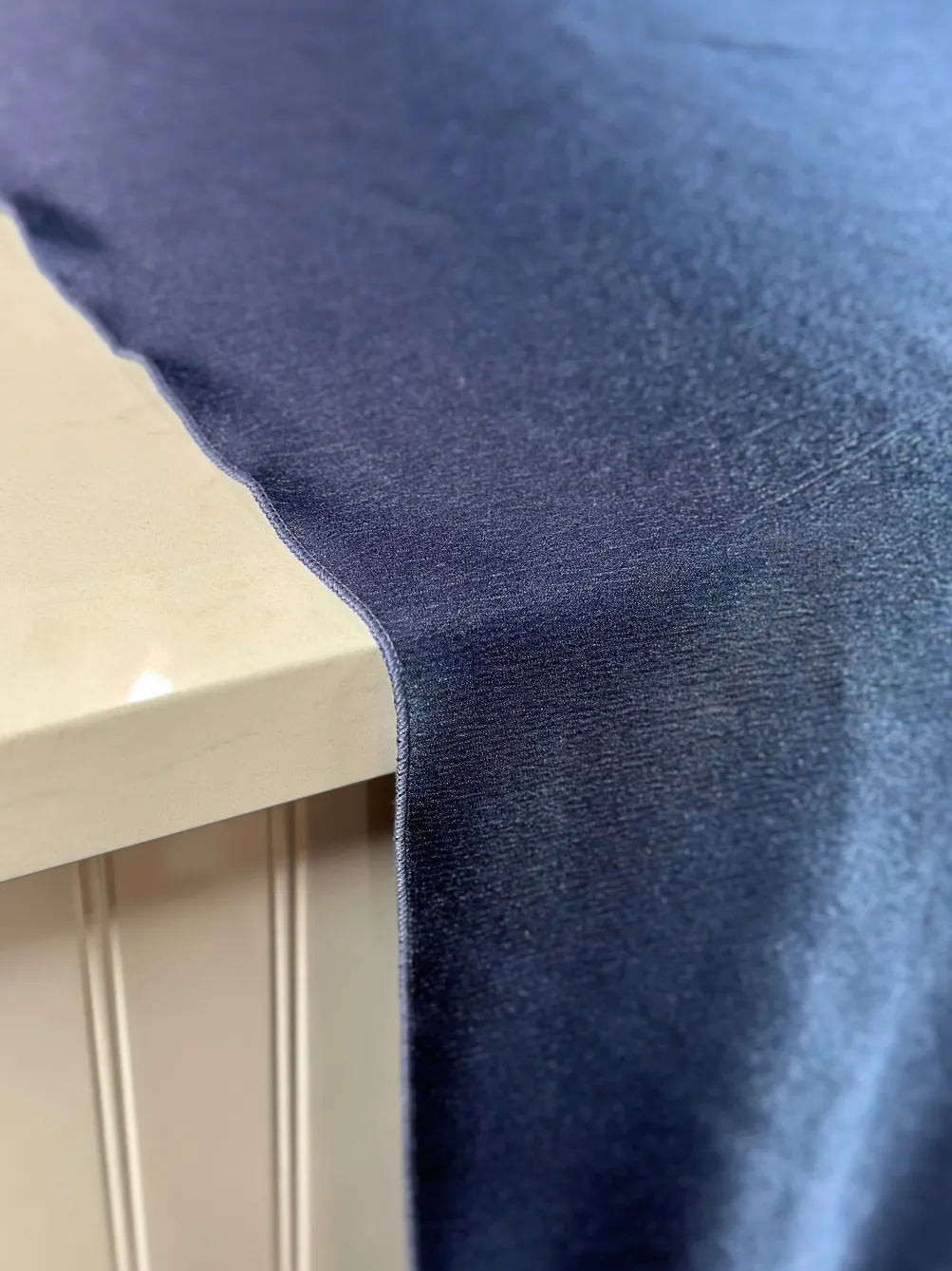 Luxury Satin Table Linen in Navy