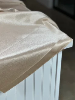 Luxury Satin Table Linen in Taupe