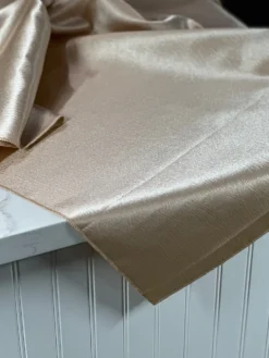 Luxury Satin Table Linen in Taupe