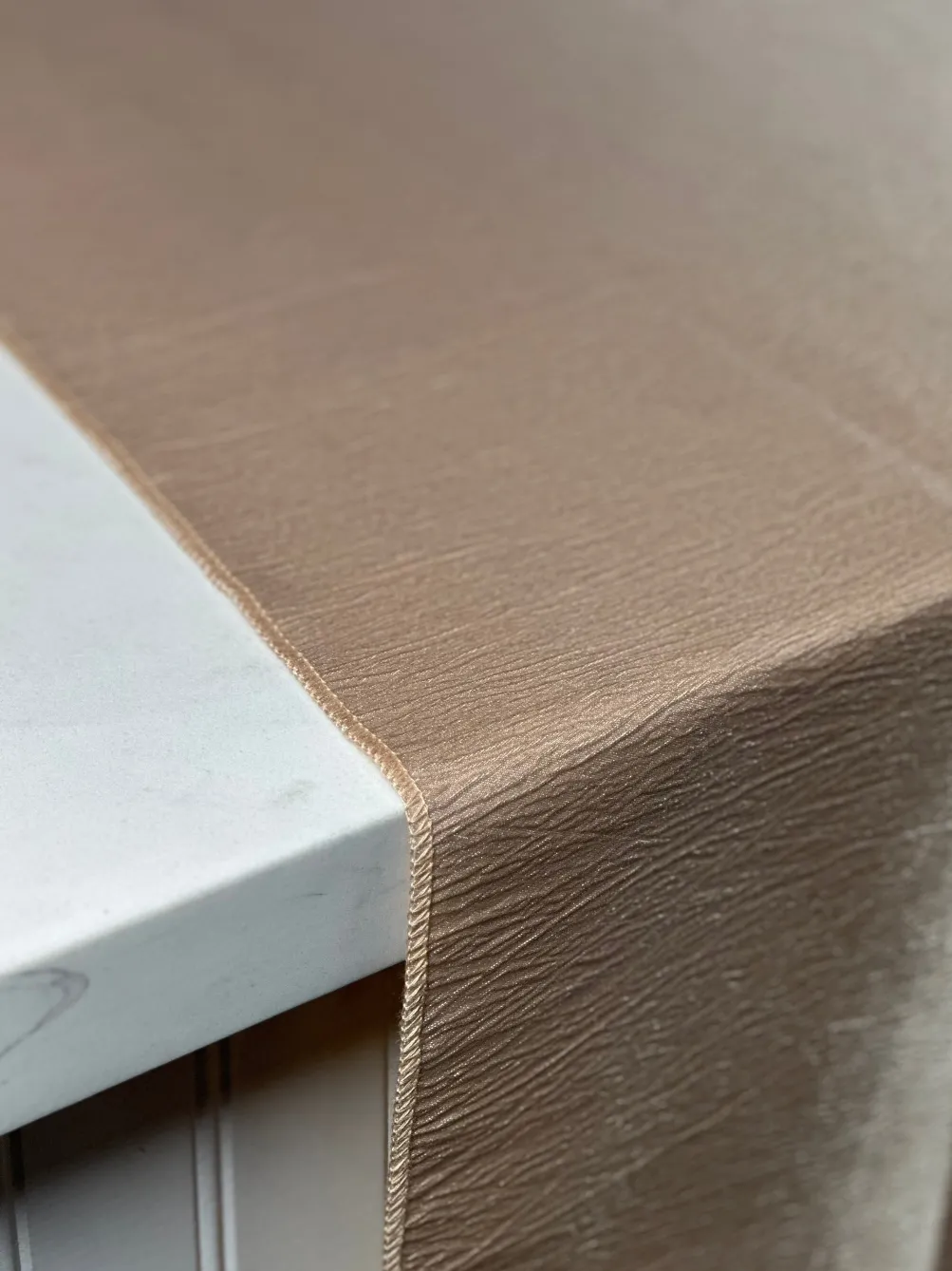 Luxury Satin Table Linen in Taupe